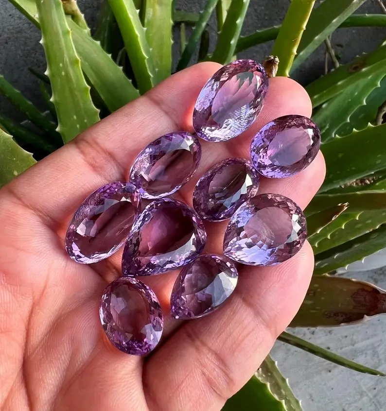 High Quality Purple Amethyst Cut Loose Gemstone Natural Faceted Mix Shape Making Jewelry High Quality Moissanite Crystal
