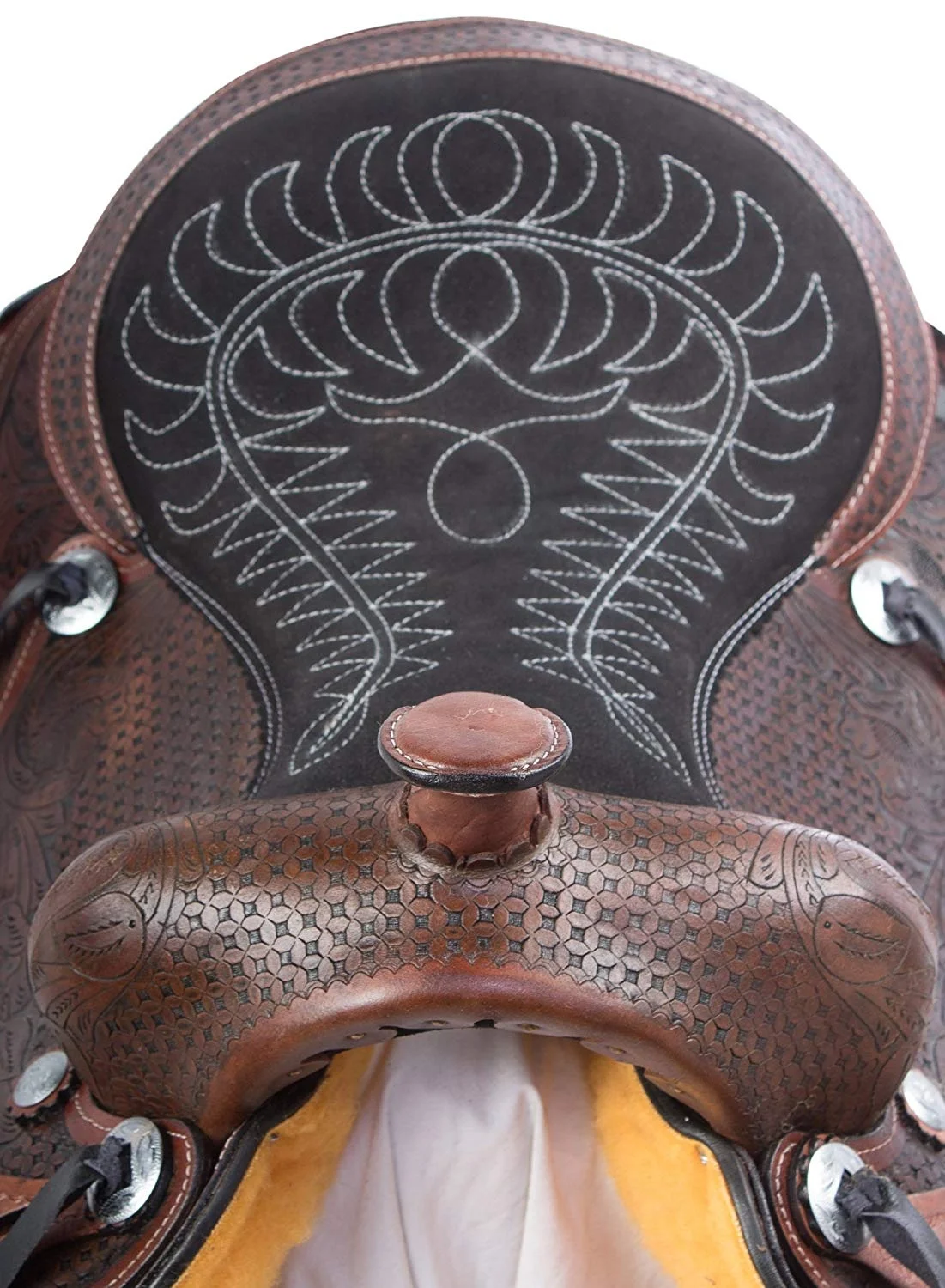 Manaal Enterprises Classic Quality Handmade Premium Leather Comfort Western Barrel Racing Trail Equestrian Horse Saddle Tack Set