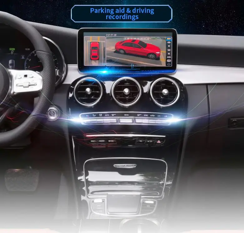 AHD 4 Way Reverse 3G/4G GPS 360 Degree Parking Sensor 360 View All Round Truck Car Camera System With HD DVR