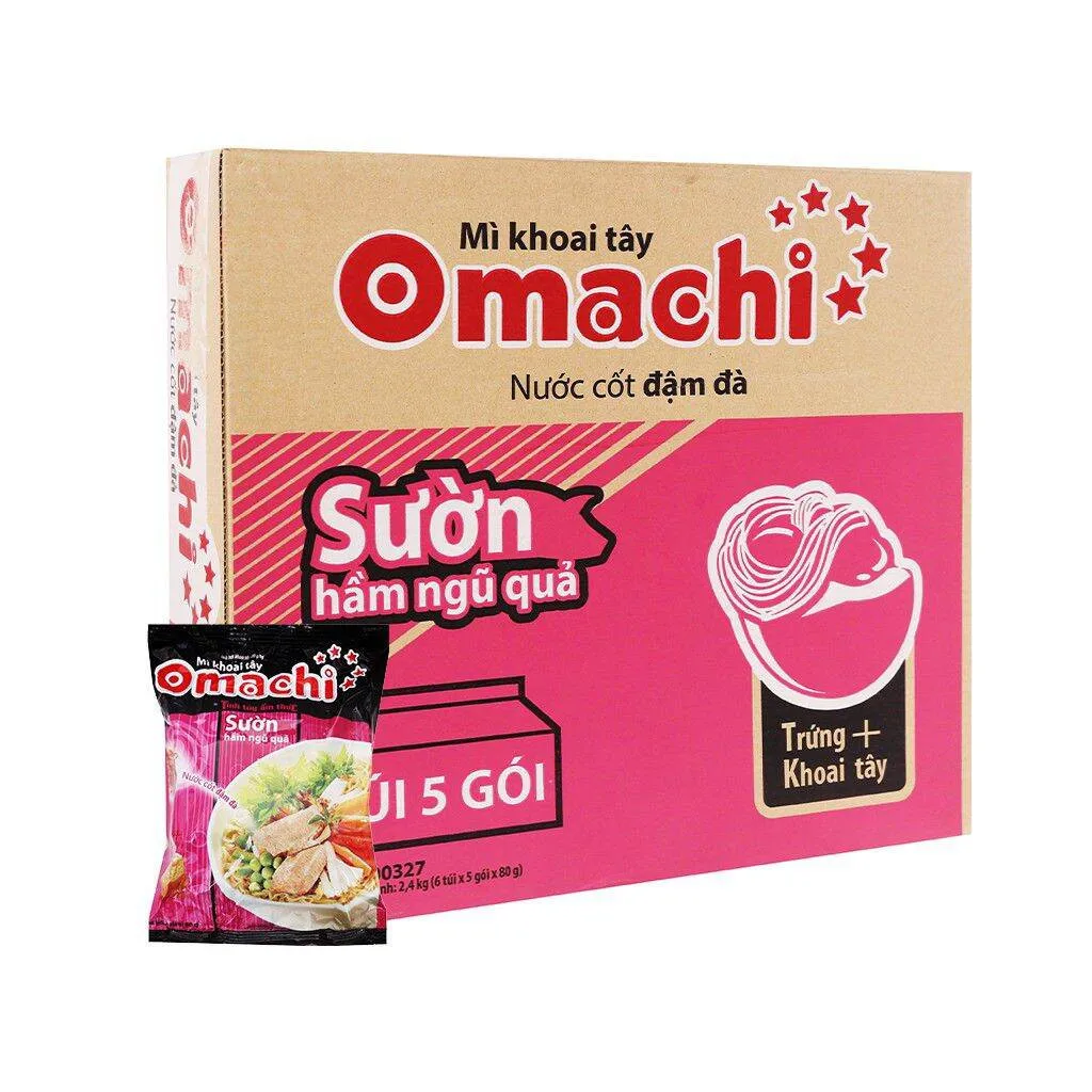 Картофельная лапша Omachi покрытая пятью фруктами