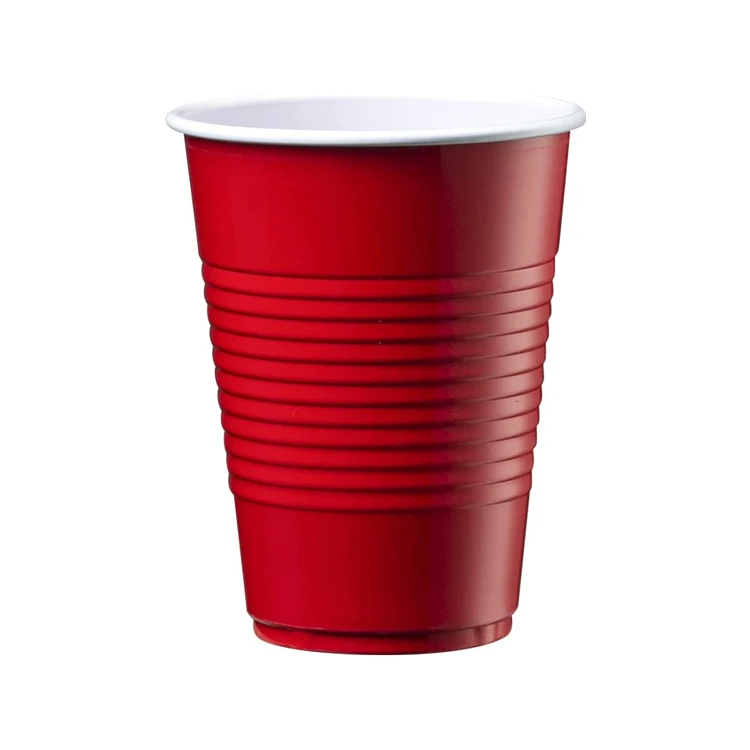 Wholesale  Custom  9 oz  Red  Drinking Cup Disposable Party Plastic Cups