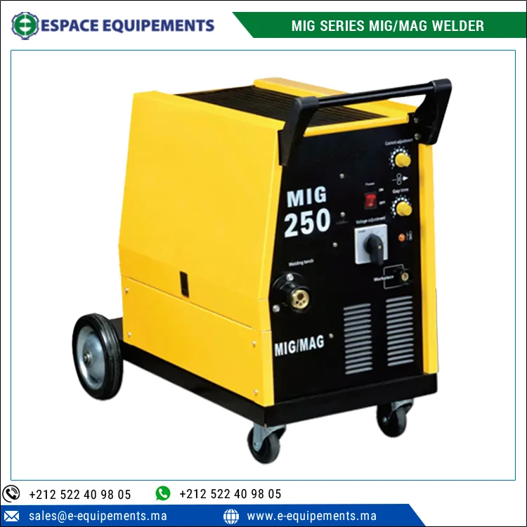 Single-Phase Fan-Cooling Wire Welding Machine 7-9.5KVA Power Voltage MIG Series MIG/MAG Welder for Continuous and Spot Welding