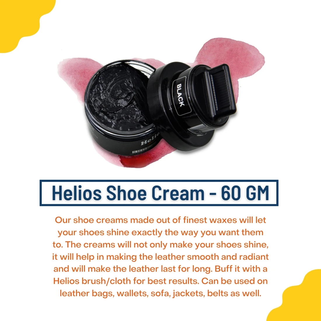 Polish your shoes like a pro with ease, thanks to our Shoe Cream Black with built in applicator