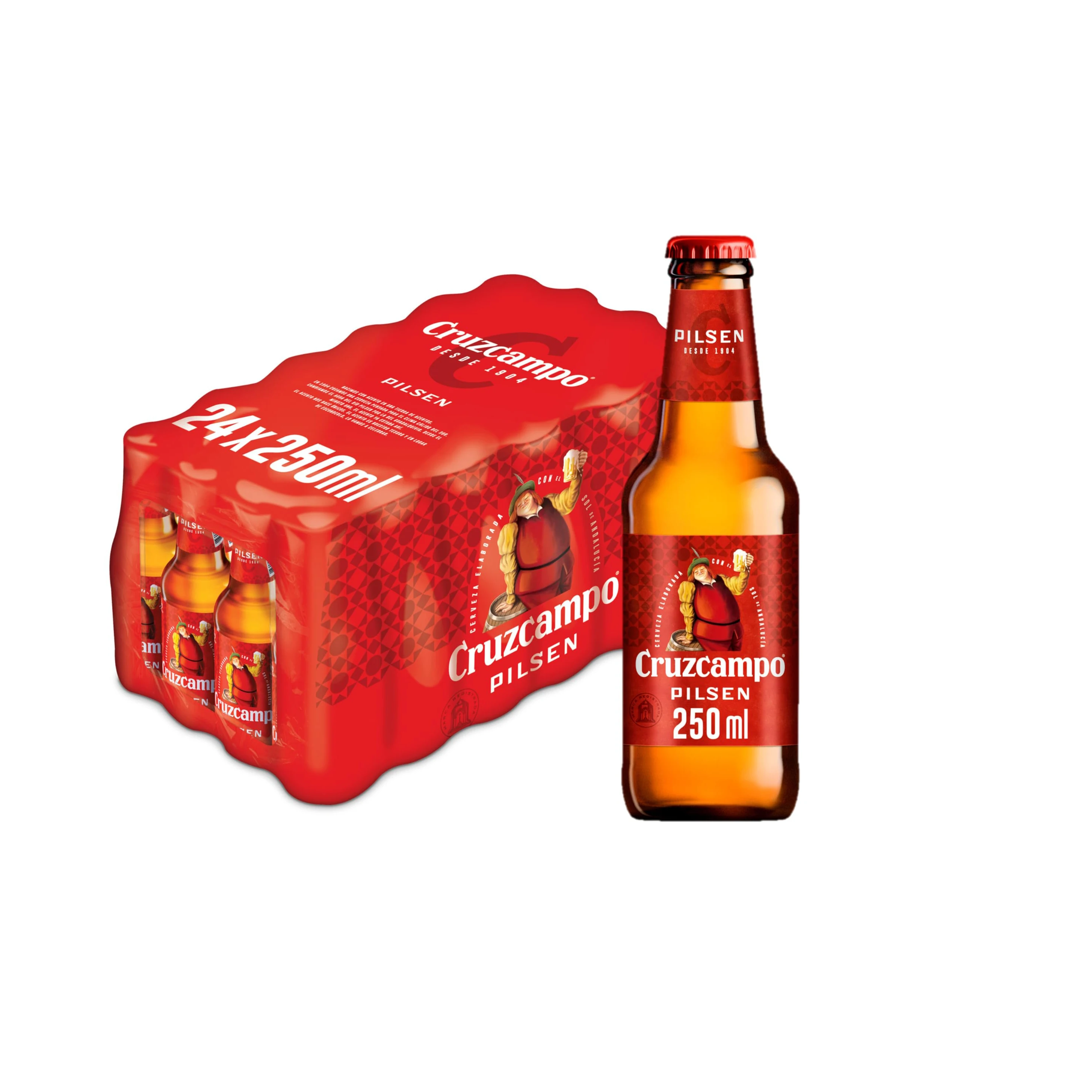 Cruzcampo Larger Beer in Bottles in 250ml