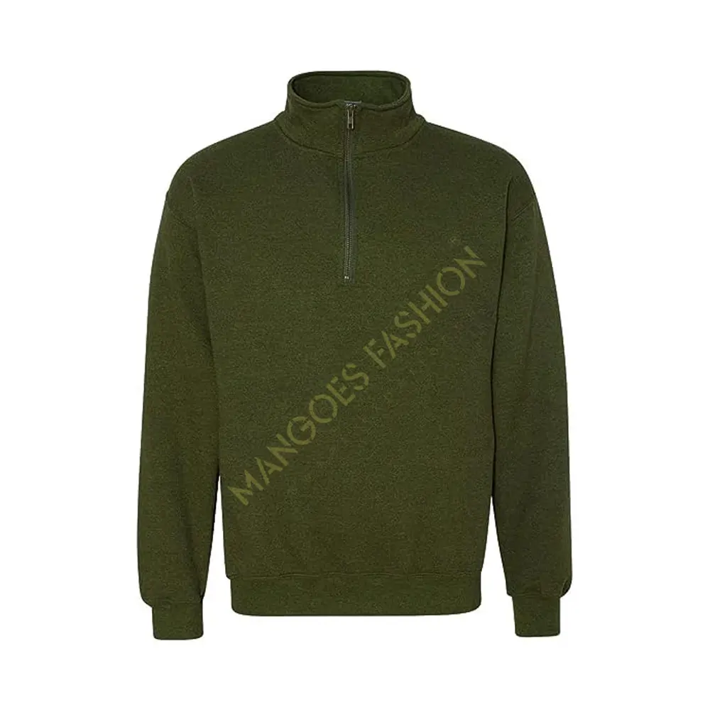 Custom Men Half Zip Up Hoodies and Sweatshirts Stylish Zip Collar Pullover Starter Jackets Knitted Pullover Sweatshirts for Men
