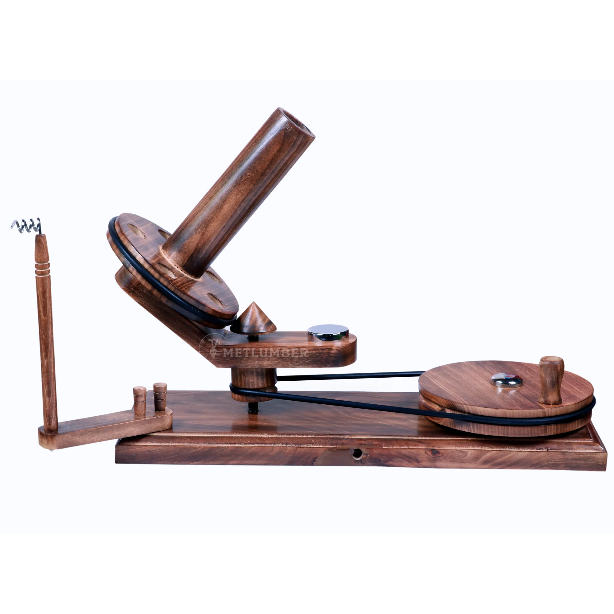 Hand-operated Torched Wooden Yarn Ball Winder with Instruction Manual for Knitting & Crochet Accessory Collection