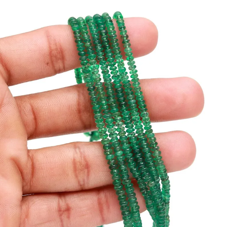 Изумрудные Гладкие бусины из Замбии Зеленые простые изумрудные ручной работы изготовление ювелирных изделий оптовая продажа