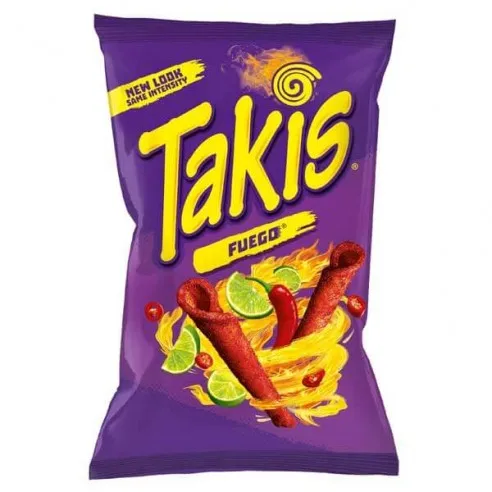 Синяя закуска takis fuego чипсы Горячие