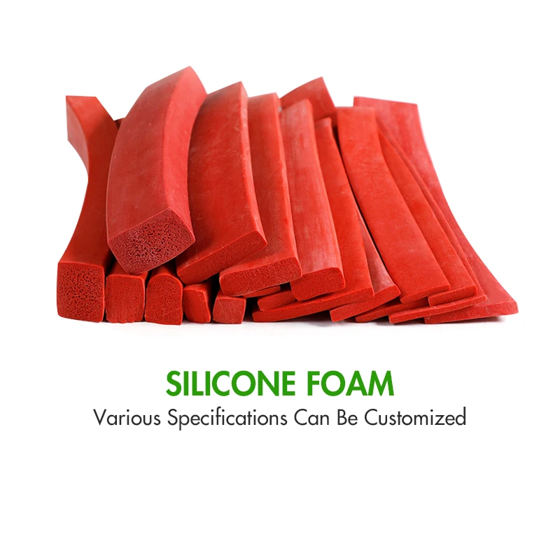 Heat resistant oven rubber door square silicone sponge extruded foam seal strip
