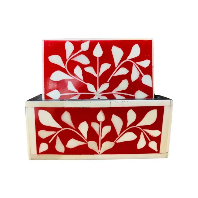 New Design Bone Inlay Tea Coasters  Indian Floral Geo Pattern Square Barware Drinkware Decorative Tree Coaster At Address Craft