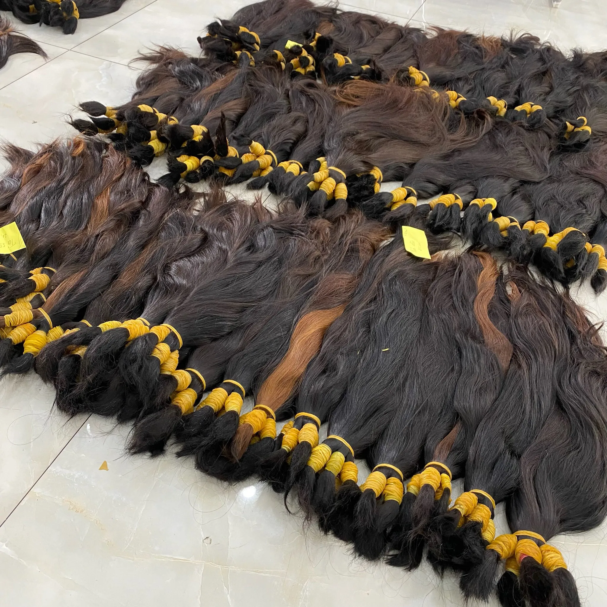 One Single Donor Health Unprocessed Raw Vietnamese Cuticle Aligned Bulk Hair Extensions 100% Human Hair Bundles