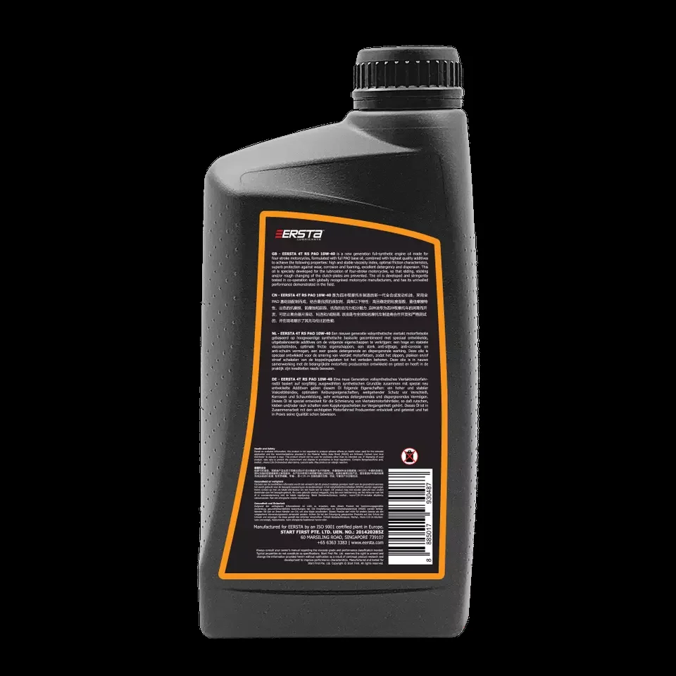 MCO- 4T RS Anti-wear Fully Synthetic High Performance PAO Base Oil Additives PAO 10W40 Motorcycle Engine Oil