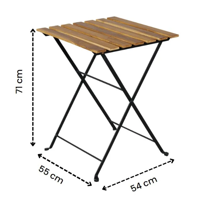 Hot seller patio furniture Teak Bistro Coffee set Table and Chairs for Garden Furniture space Vietnam high quality nice grain