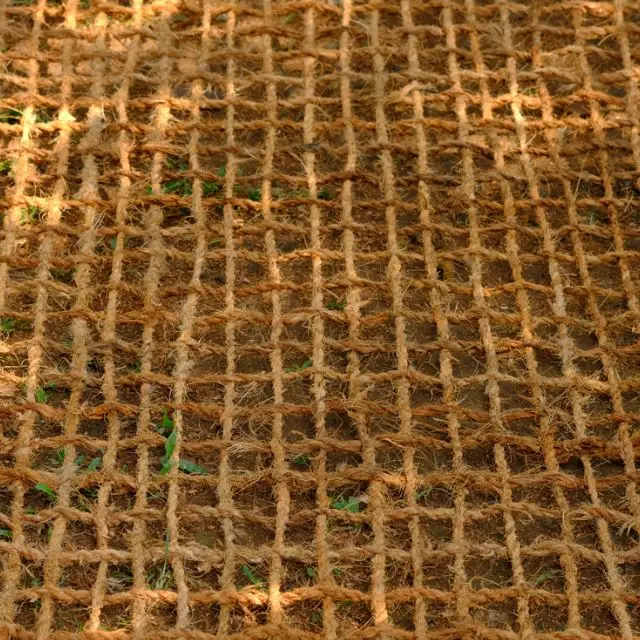 Eco-logical Coir Geo-textiles suitable for controlling erosion and improves soil health made from natural coconut coir