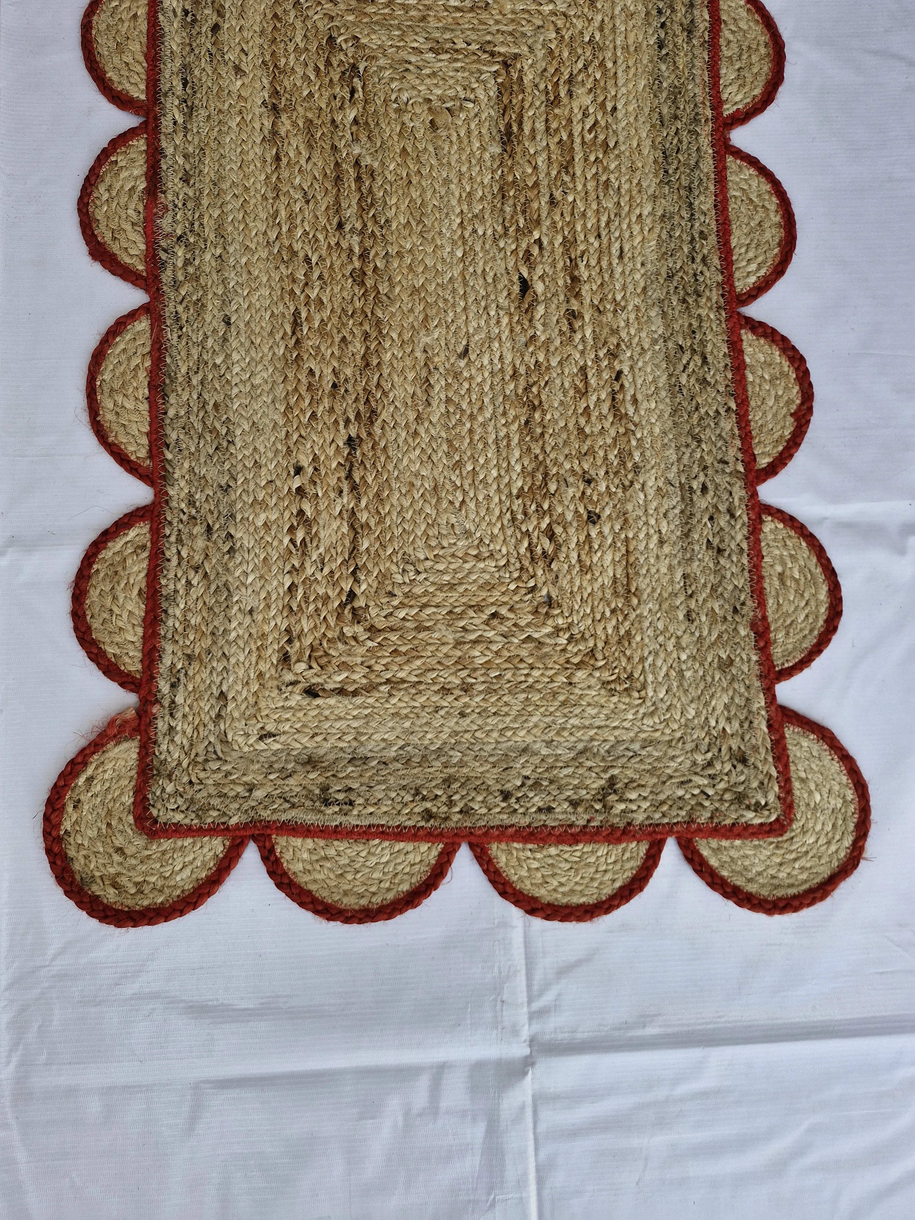 Beautiful Handmade Jute Rug Rectangle Large Outdoor Jute Rug with Different Design & Color Printed Braided Rectangle from India