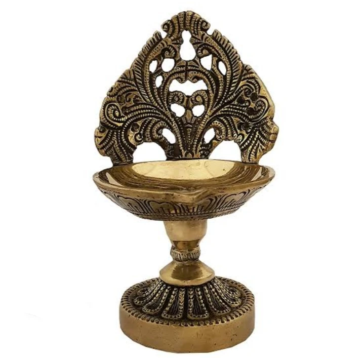 best quality wholesale indian brass oil diya for hindu pooja religious rituals indian brass lotus diya diwali gift
