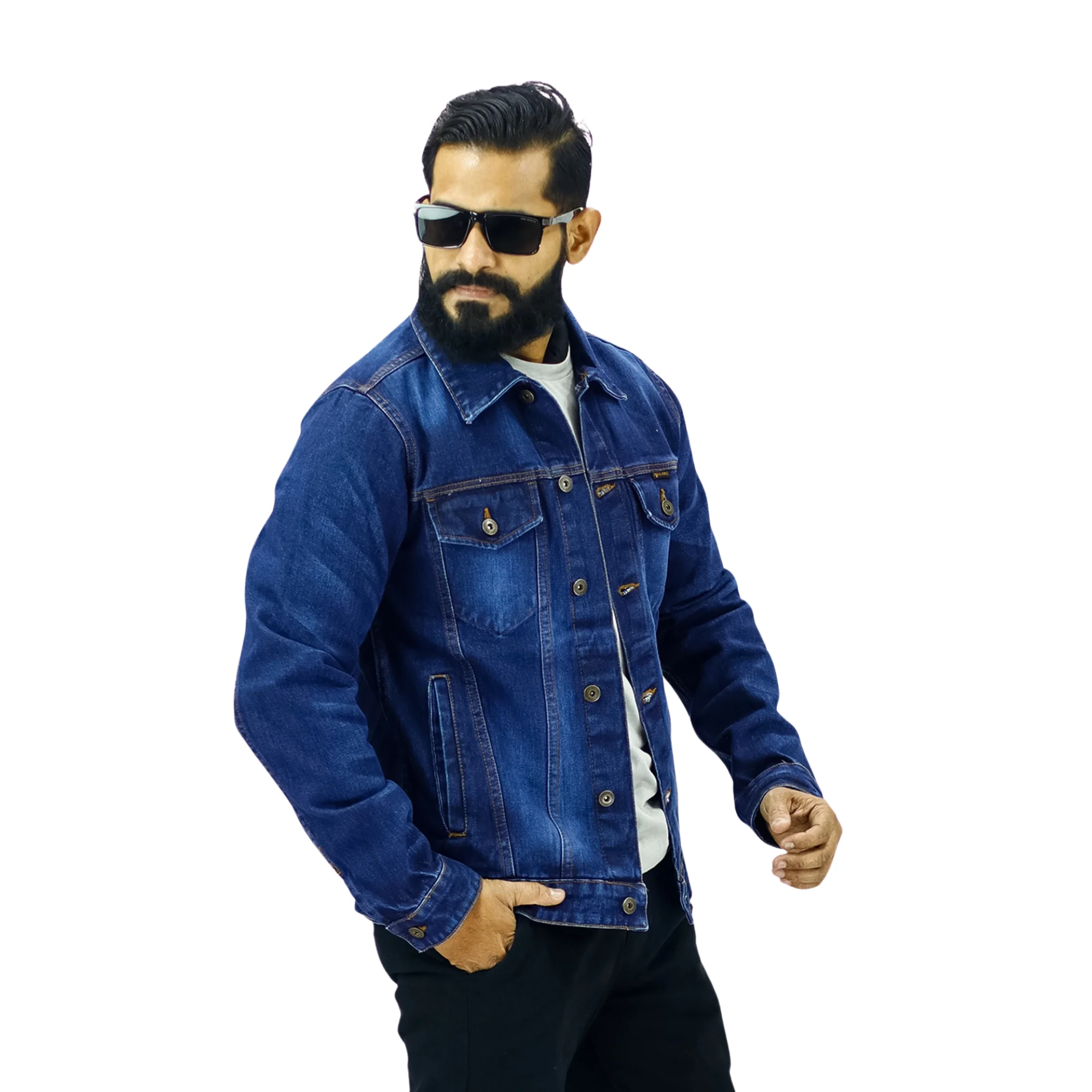 Bangladeshi Suppliers Denim Cotton Fabric Jackets Manufacturer Pigment Washing OEM Custom Mens Jean Denim Jacket