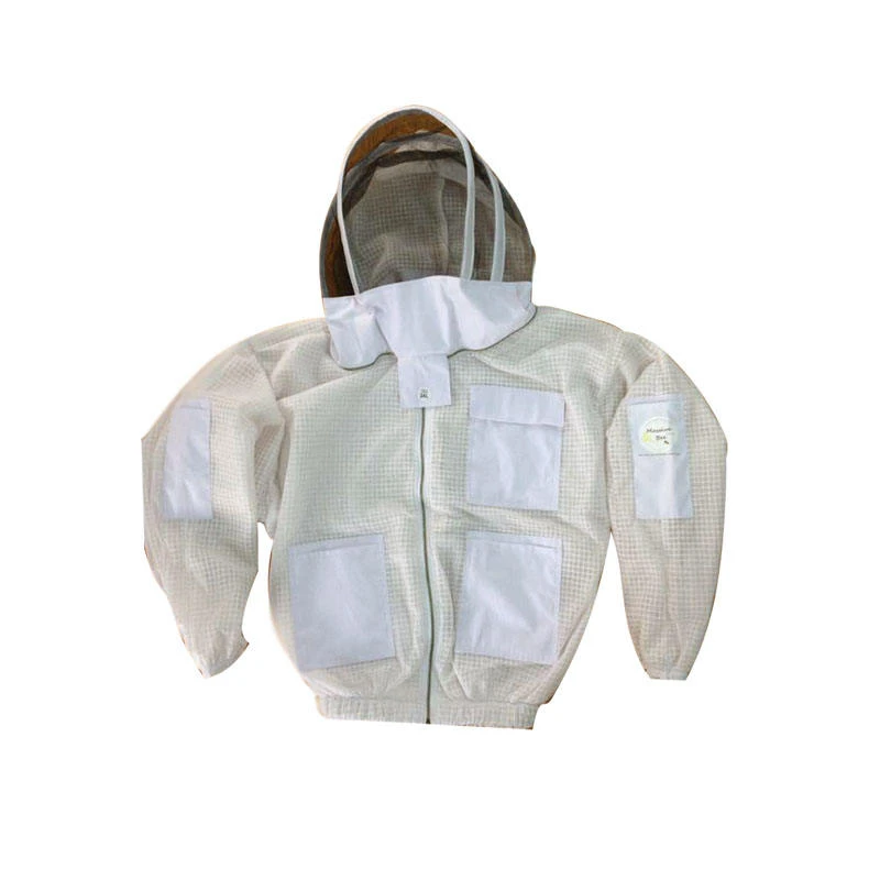 Heavy Duty Mesh Ventilated Beekeeping Jacket Clothing with Hooded Hat-Veil Bee Keeping Suit Good Quality Suit beekeeping safety