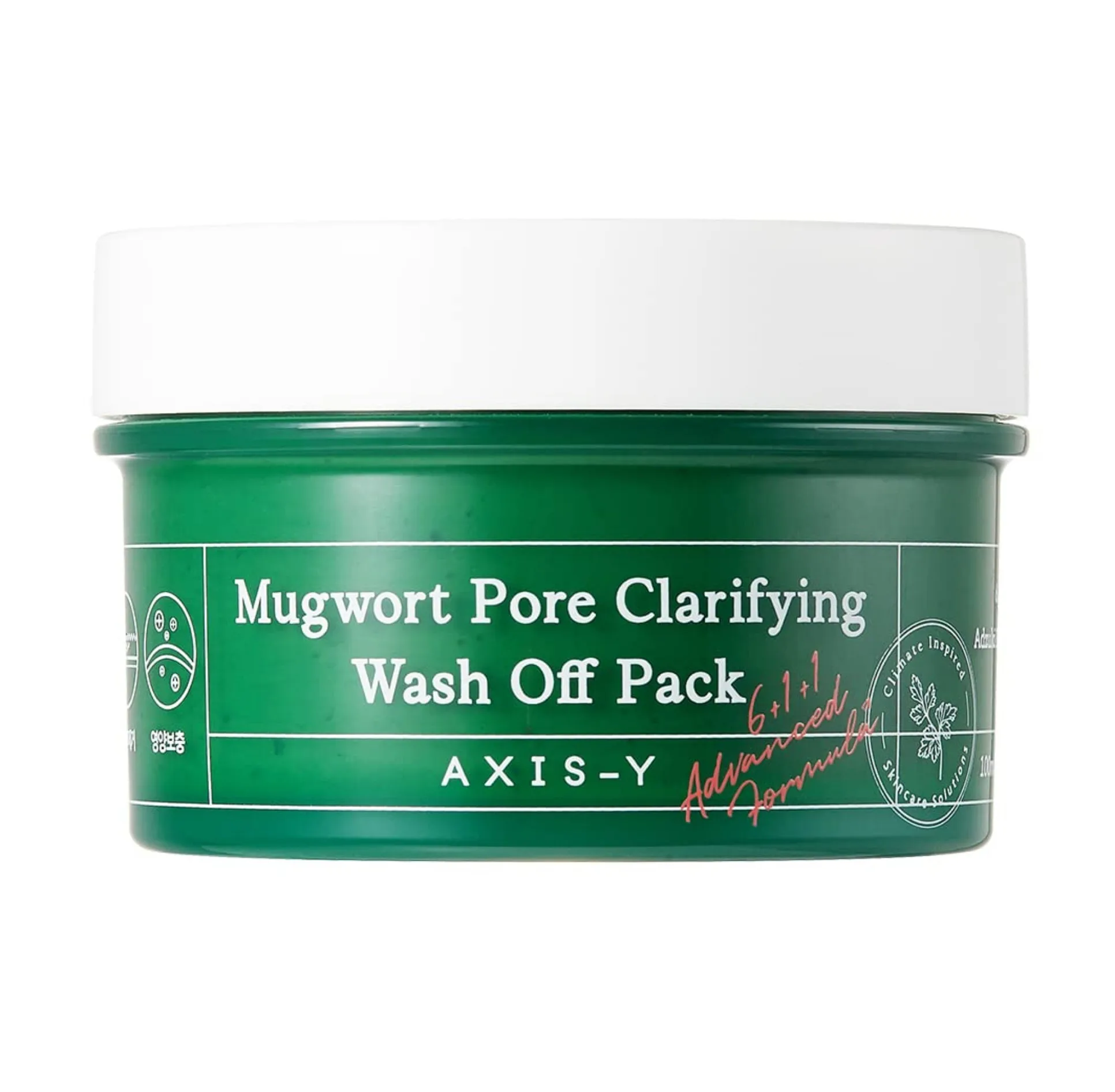 AXIS-Y Mugwort Pore Clarifying Wash Off Pack 100ml/3.38 fl.oz Korean skincare Korea cosmetic Exfoliating Pore Reduction Mud Mask