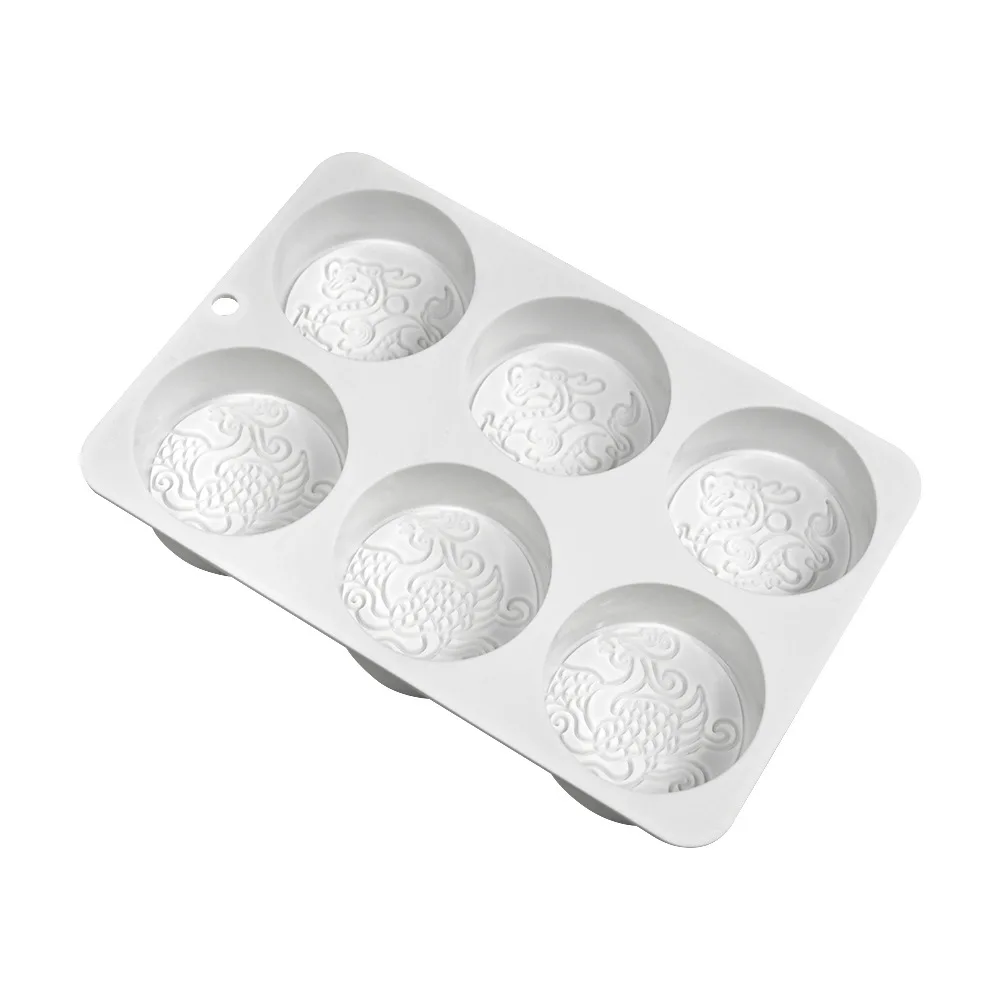 DIY French Dessert Baking mold Jelly Pudding Mold 6 Cavity Flower Shape Mooncake Mousse Cake Silicone Mold