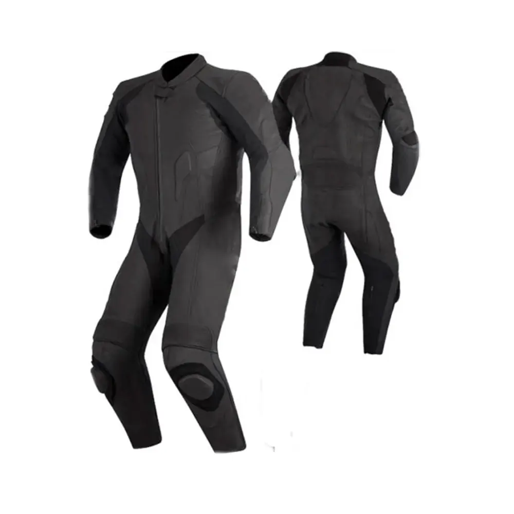 Sports Motorcycle Leather Custom Made Suit in cowhide Leather free knee slider