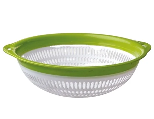 Factory Price Stainless Steel Colander Filter Oil Fine Mesh Strainer Kitchen Vegetables Medium Plastic Colander with Ring