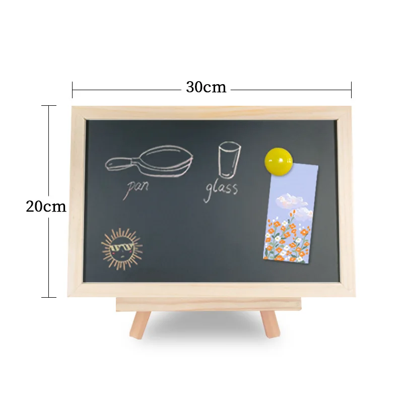 Promotion Custom Printing Wood Frame message board Soft Wooden Magnetic Whiteboard dry erase board