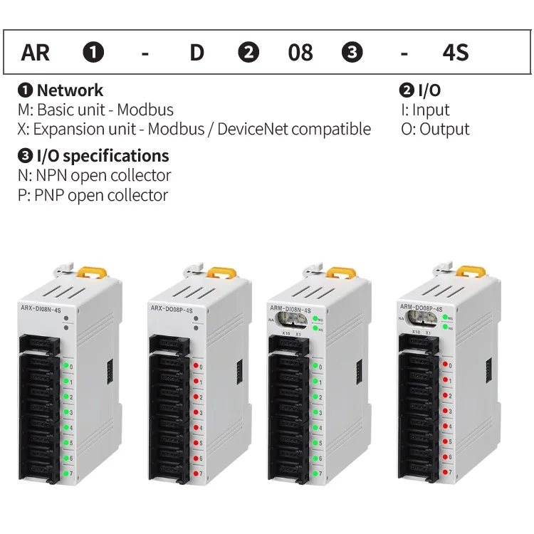 ARM-DI08P-4S Autonics 8 DI Modbus RTU protocol TCP Digital Remote IO module