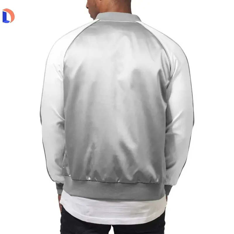 Wholesale Embroidered Satin Bomber Reversible Jacket Street Style Trending Jackets