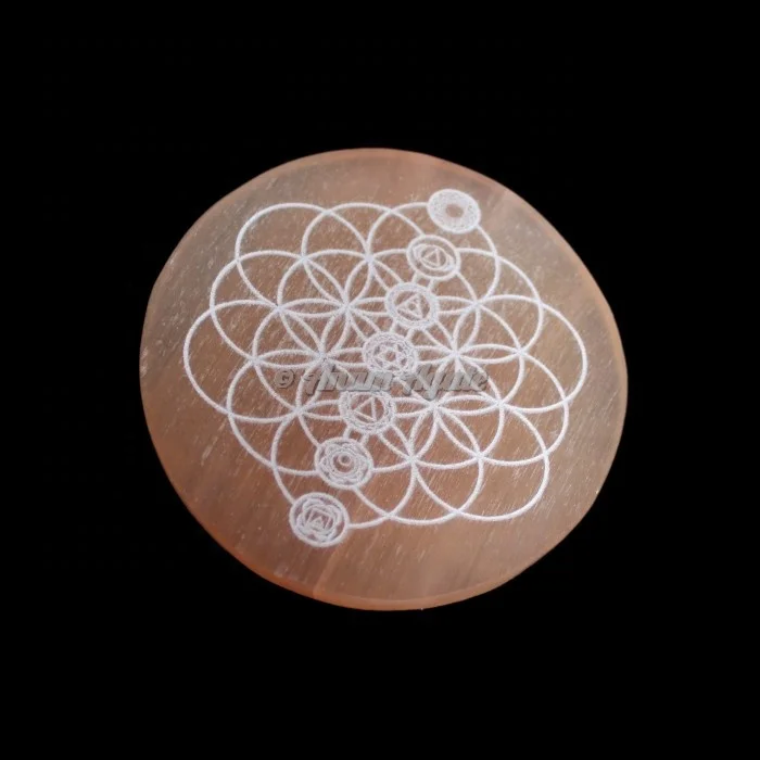 Wholesaler Orange Selenite Ying Yang Engraved Charging Plate Polished Crystal Feng Shui Style Directly From India Buy Online