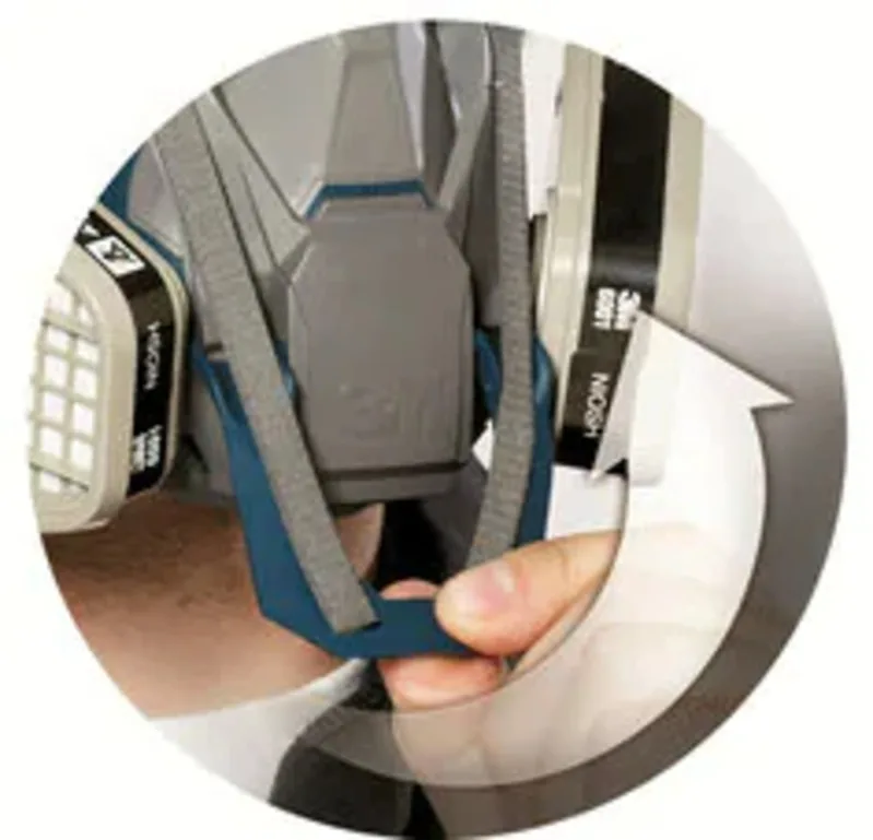 3M Rugged Comfort Quick Latch Half Facepiece Reusable Respirator 6502QL/49490, Medium, 10 EA/Case