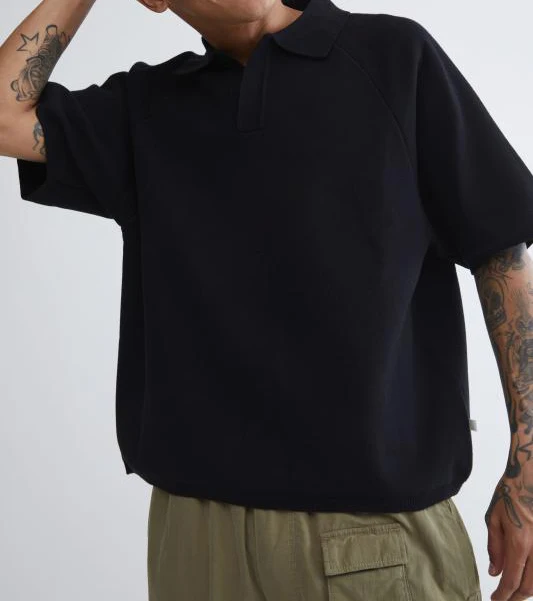 Cotton /Bamboo Fiber t shirt boxy polo custom oversized t shirt premium luxury quality pour hommes shirt supplier