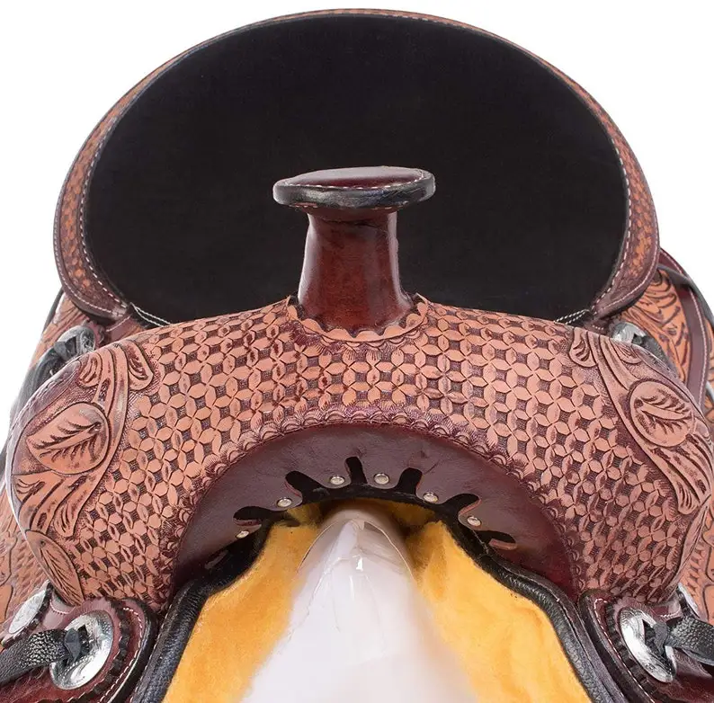 Premium Quality Western leather Horse Saddle With Matching Horse Tack Set Genuine Leather Barrel Saddle English Racing Saddle