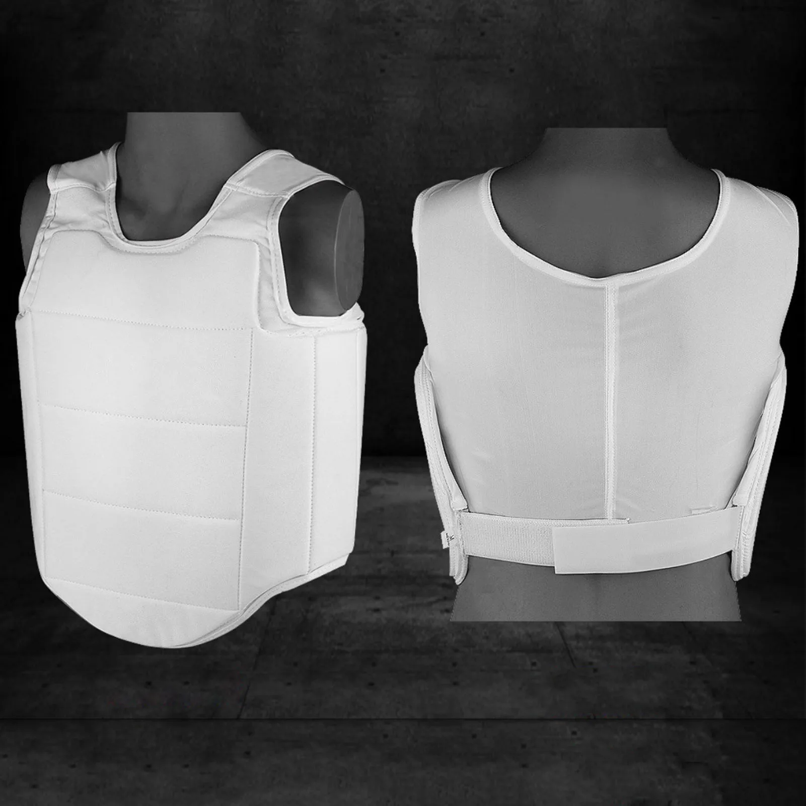 Custom Logo Chest Shoulder Protector Kids Padded Chest Guard Foam Protector White Karate Chest Guards For Man
