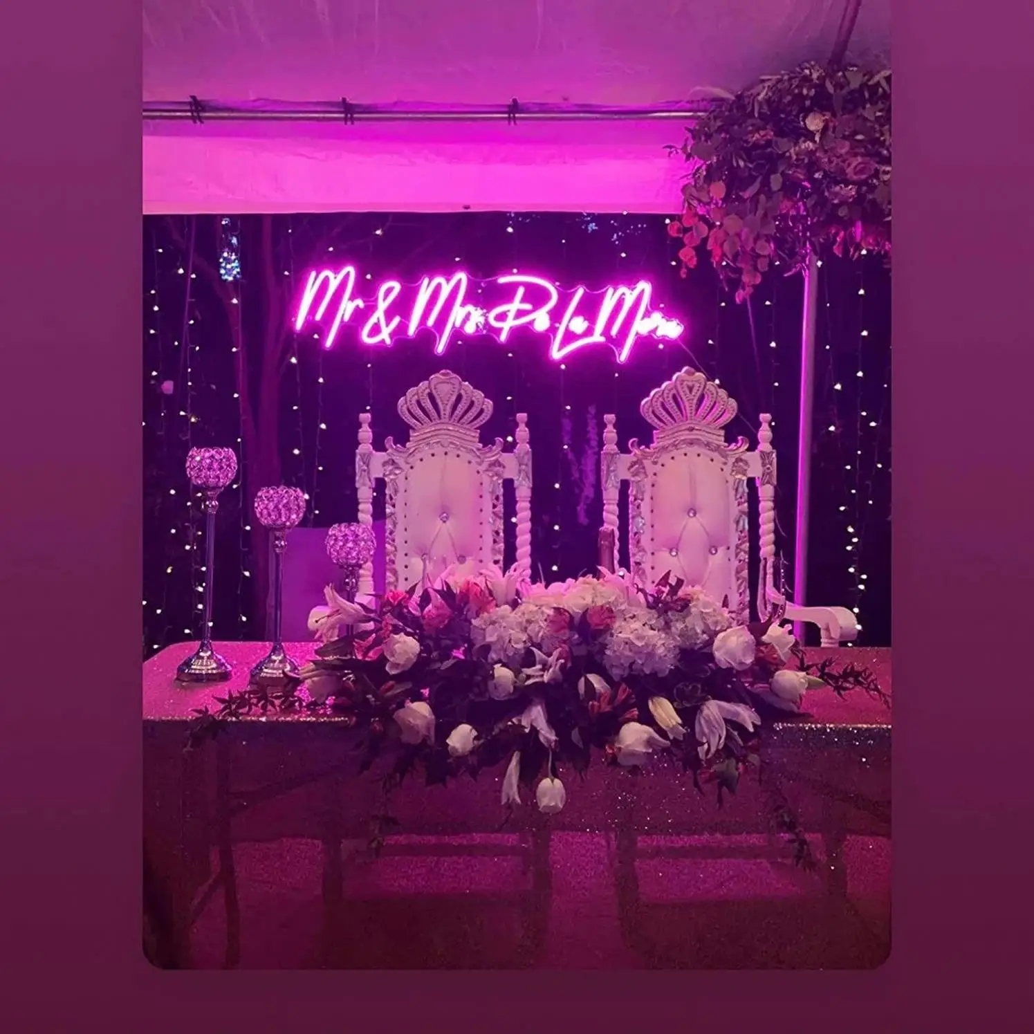 Factory Custom Romantic Wedding Neon Sign and Custom Party LED Neon Signs for wedding party decor