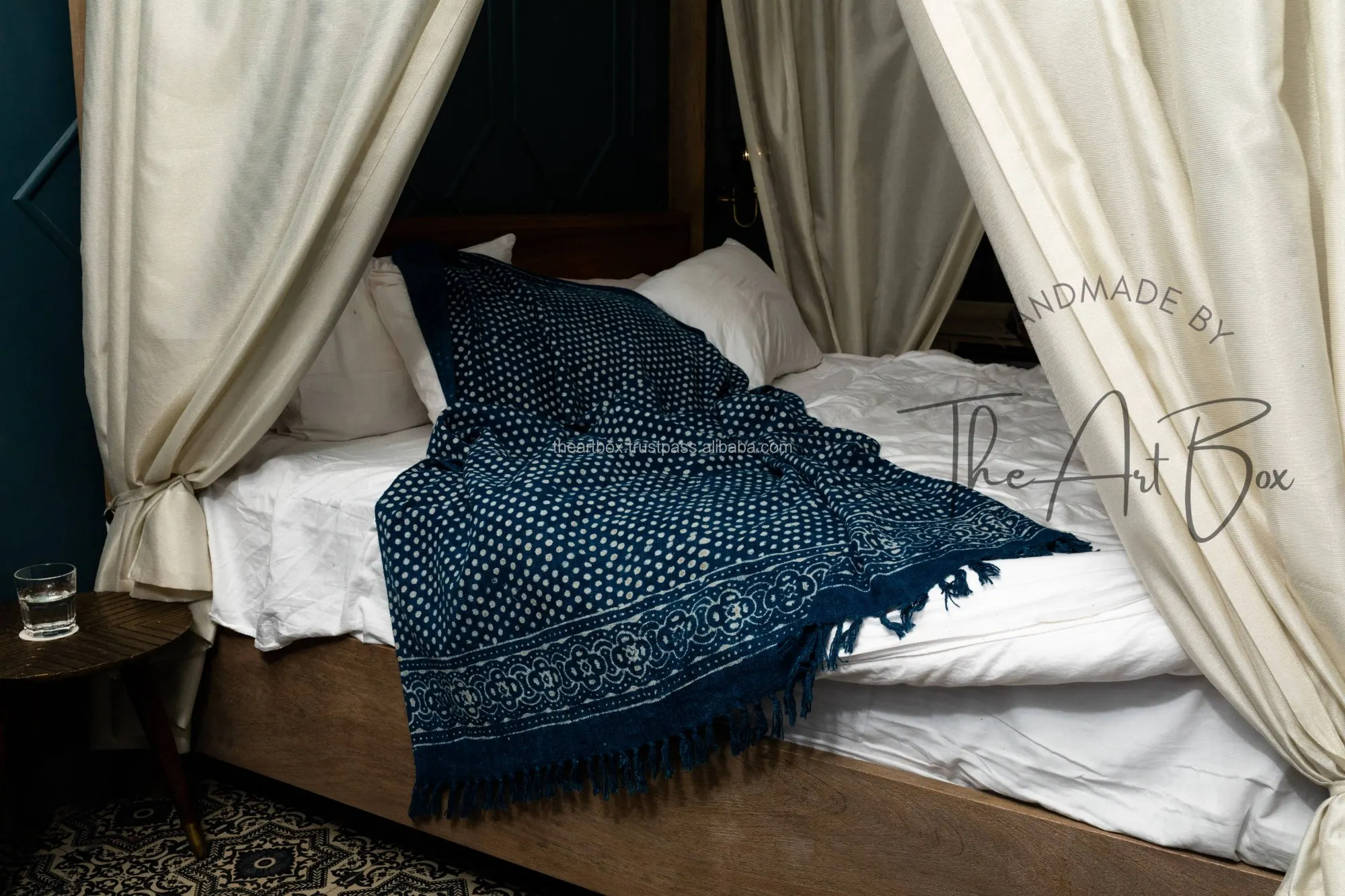 Turkish Style Bedspread Sofa Cover Bed Cover Custom Size Wholesale Blanket Woven Pattern Blankets Soft Tassels Bulk Supply