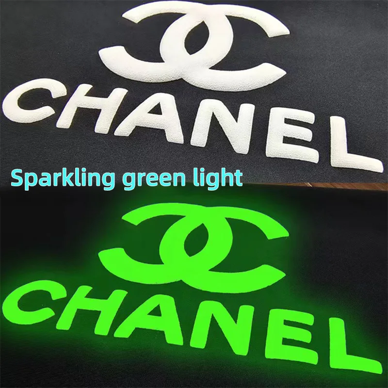 Heat Transfer Vinyl Rolls 50cm*1m Textiles HTV 3D Foam Puff Film Light Storing Foaming Transfer Vinyl for Clothing