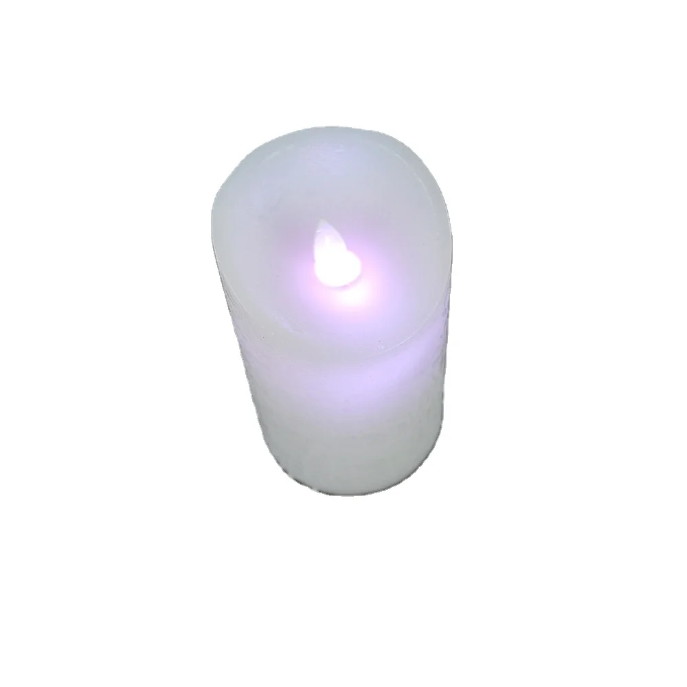 2024 Rechargeable Led flameless pillar candles with moving flame
