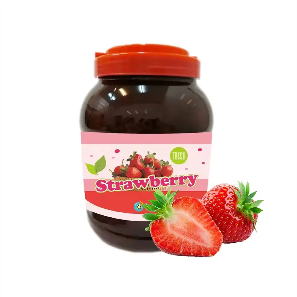 Factory direct Smooth Jam with Pulp-Strawberry perfect to go with Baguette Slices