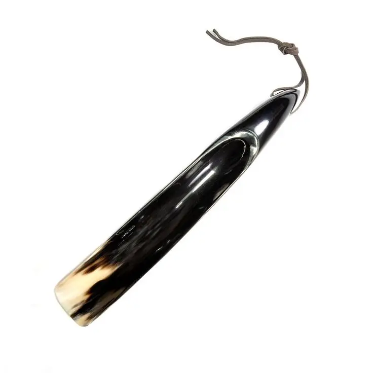 Customize Design Buffalo Natural Horn Flat Shoehorn polished handmade customized size buffalo shoehorn for sale