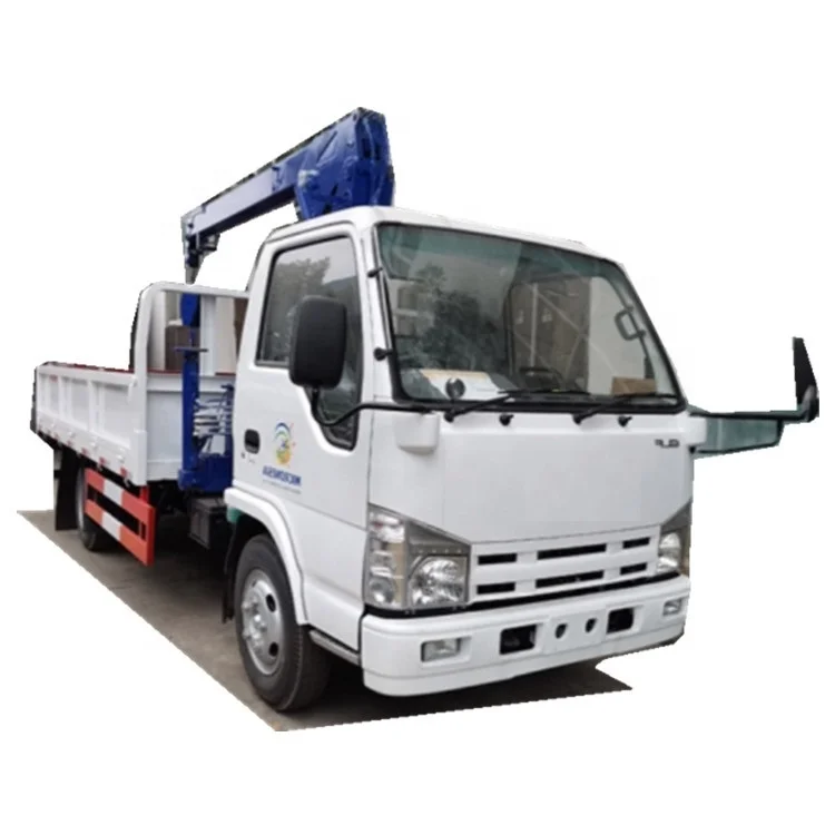 Japan Tech 1SUZU Chassis 4WD 4x2 Trucks Crane Mounted 3-ton Two-section Straight-arm Telescopic With Hanging Basket Van