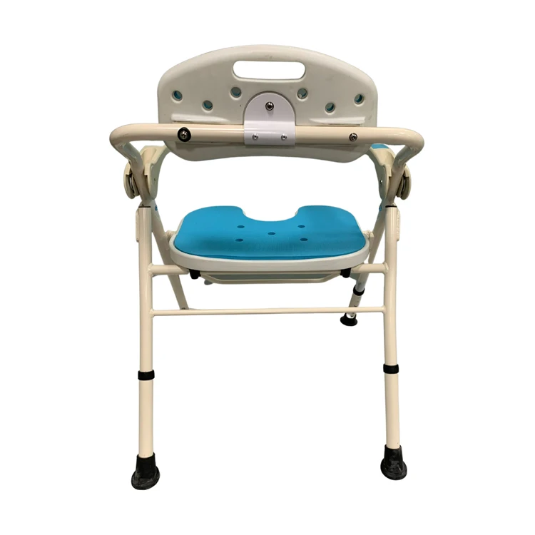 Adjustable Toilet Safety Frame Raised Toilet Seat Shower Chair with Non-Slip Rubber Tips for Seniors Disabled and Pregnant