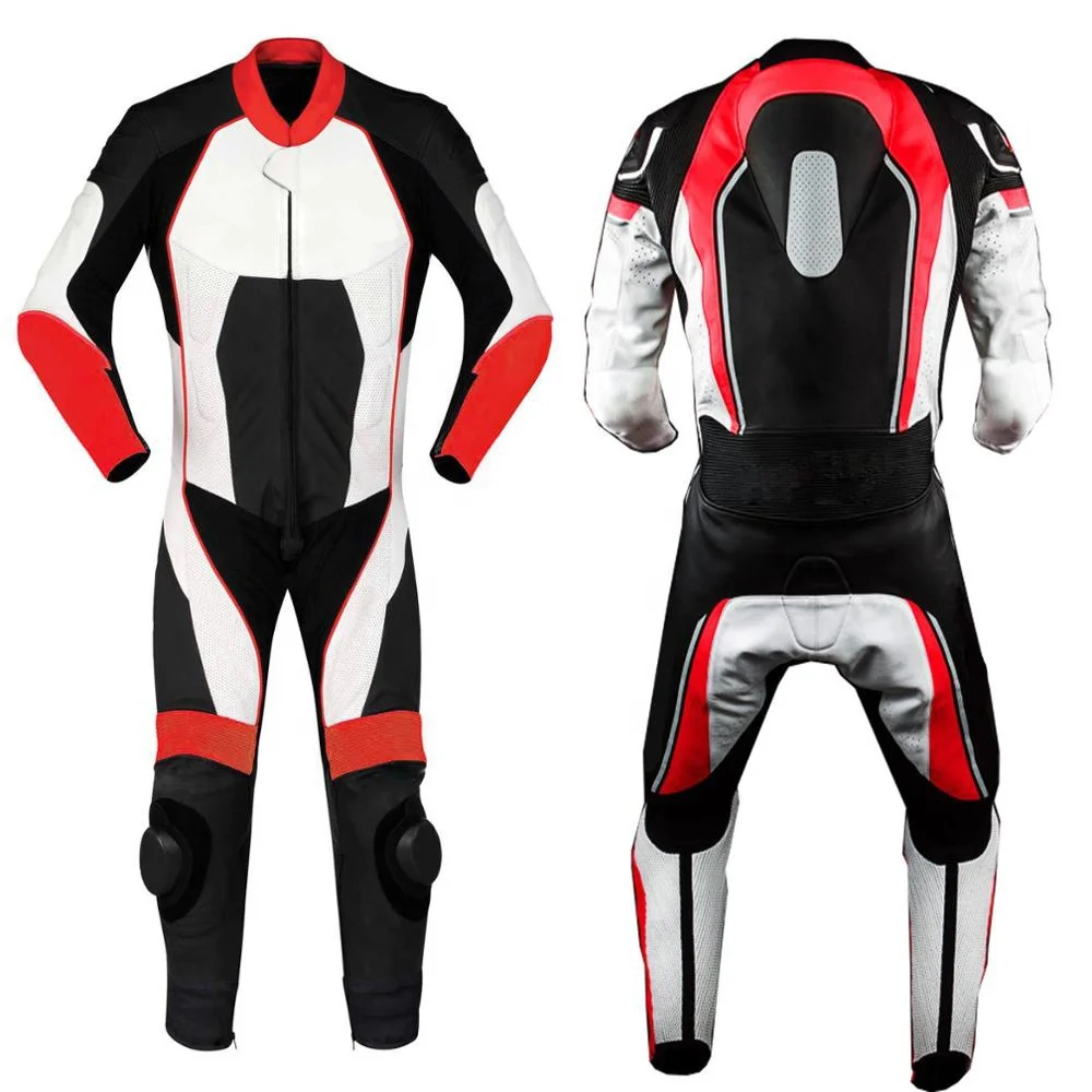 Motorbike Leather suits racing suits Motorcycle Motorbike leather Racing suits Black/White/Red
