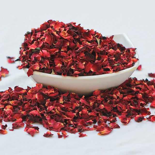 Certified Organic Dried Red Rose Petals
