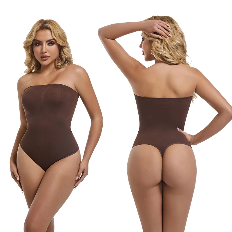 Hot selling  high waist shaping underwear T-shaped flat angle jumpsuit body shapewear