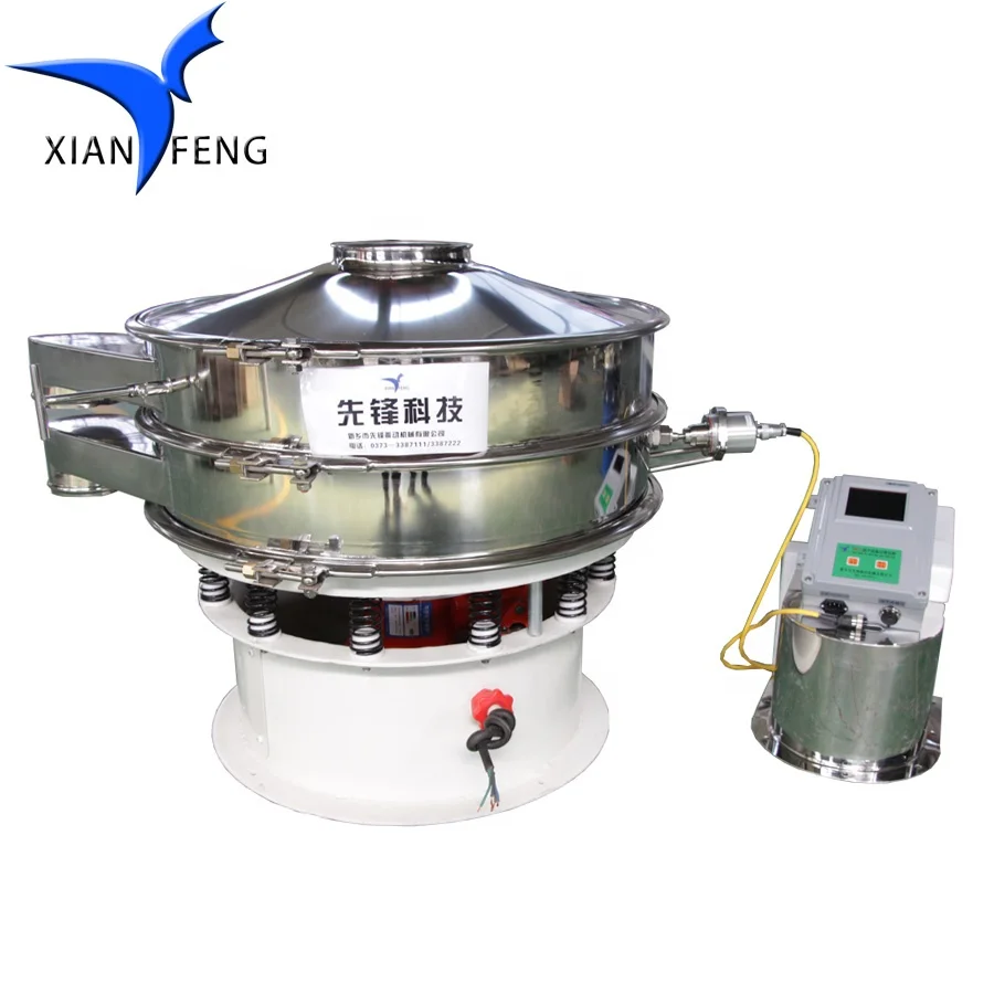 XIAN FENG Vibration screen manufactures ,Two layer connect material stainless steel,Soy flour ultrasonic vibrating screen