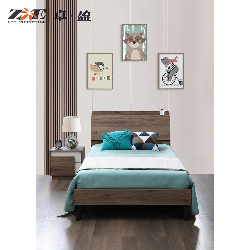 Wholesale Factory Chinese Furniture Modern Single Bedroom Furniture Set Wooden Bedroom Set