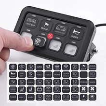 MICTUNING Universal  Push Button Switch Touch Screen Circuit Control Box 8 Gang Switch Panel Kit for Car Truck Pickup Boat