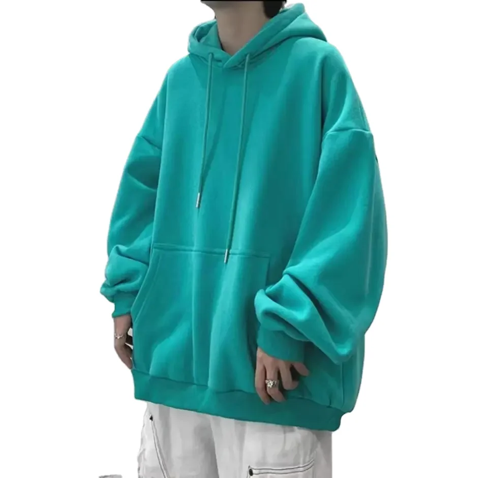 Mens Custom Printed Solid Color Plus Velvet women streetwear fashion