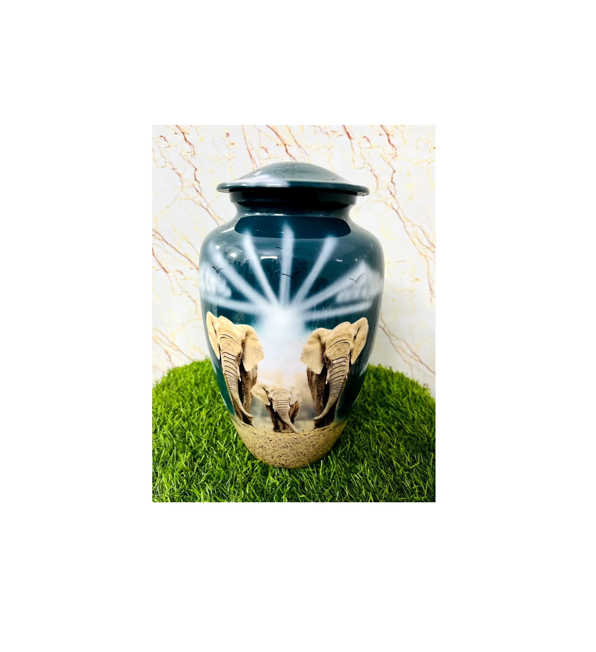 Aluminum Metal Cremation Urns Custom Design Color Style Logo Funeral Supplies Wholesale Human Adult Urns brass